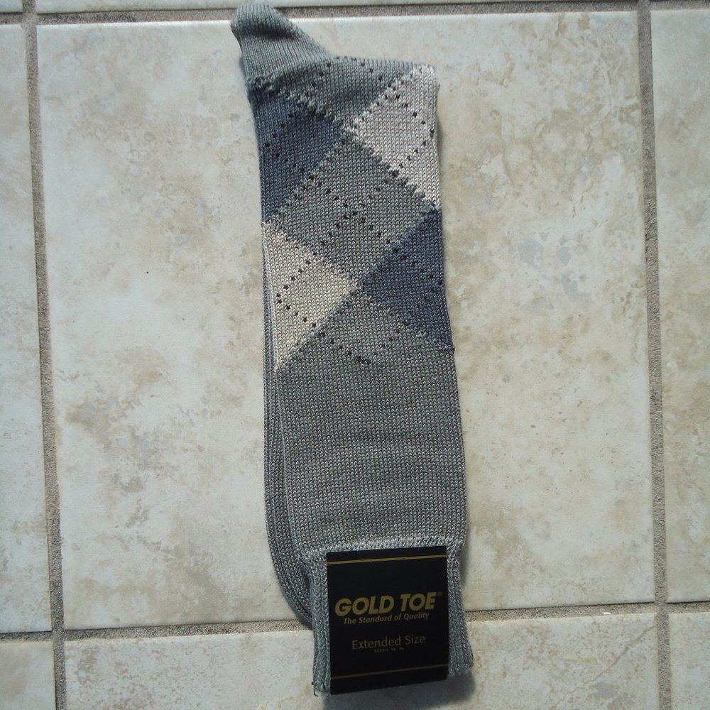 Men's Gold toe Extended  Size